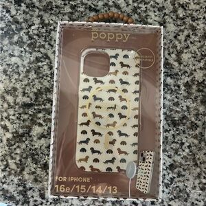 Poppy iPhone Case with Dog dachshund pattern